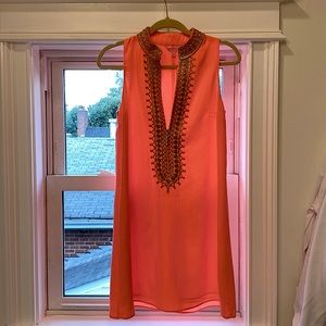 Lilly Pulitzer 2 Jane Swing Dress Sunrise (neon) Coral